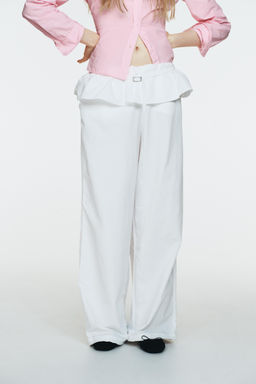 NYLON TROUSERS WITH OVERLAY WAIST - Zara фото 2