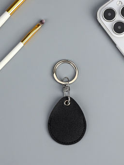 Цена за 3 шт. Брелок - чехол для магнитных ключей домофона, капля, чёрный, под нанесение, 4.4×5.5 см