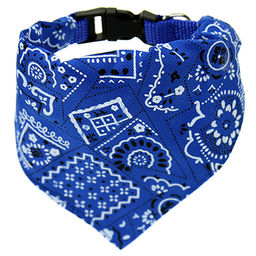 Ошейник для собаки 24-40х1,5см Бандана 20х13см, для средних пород, цвета микс, полиэстер (Китай)