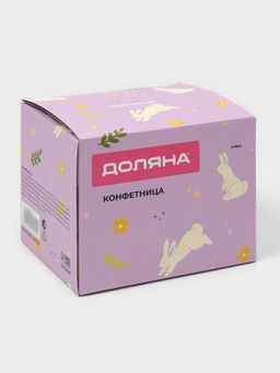 Конфетница Доляна «Зайка», 13×10×9 см, доломит, белая