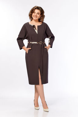 Платье Olga Style С1038 коричневый
