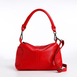 Сумка-саквояж на молнии, цвет красный