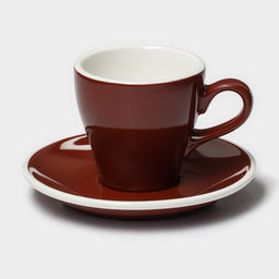 Кофейная пара фарфоровая Magistro Coffee time, 2 предмета: чашка 180 мл, блюдце d=14,5 см, цвет коричневый