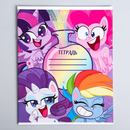 Цена за 20 шт. Тетрадь в клетку 12 листов, 5 видов МИКС, обложка мелованный картон, My Little Pony