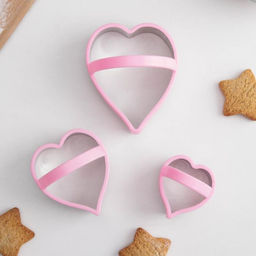 Формы для печенья KONFINETTA Сердце, 10?8 см, набор 3 шт, металл, МИКС  фото 2