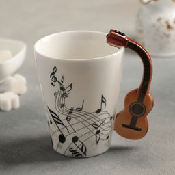 Кружка Инструменты. Гитара, 350 мл, керамика, цвет белый