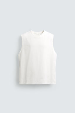 CAMISETA TANK RELAXED FIT BORDADO / Blanco - Zara фото 7