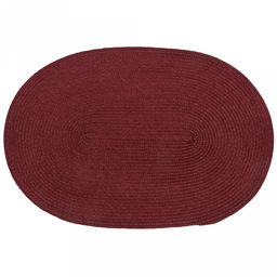 Салфетка под горячее (термосалфетка) Овальная 45х30см, ПВХ, цвет - брусничный (Китай)