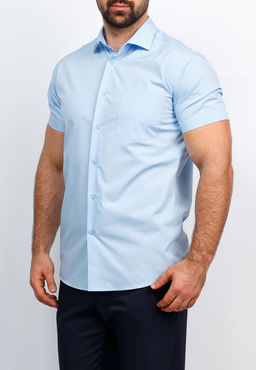 Сорочка мужская короткий рукав GREG 220/109/NBL/Z  фото 8