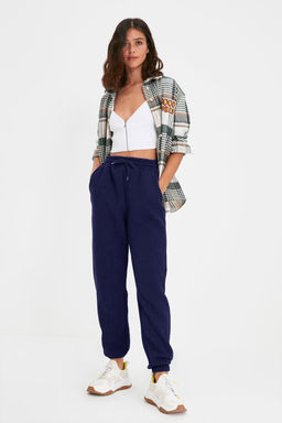 Lacivert Kal?n Ici Polarl? Basic Orme Esofman Alt? Pantolon TWOAW22EA0468