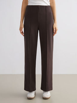 B?y?k Beden Beli Lastikli Geni? Pa?a Kad?n Pantolon