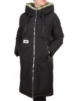 2166 BLACK Пальто зимнее женское MONGEDI (200 гр. холлофайбера) - Fashion фото 3