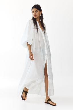 Vestido t?nica oversize con cintur?n de anudar - H&m фото 4