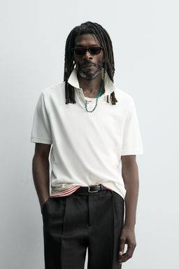 POLO PIQU? LAVADO AARON LEVINE X ZARA / Crudo  фото 2