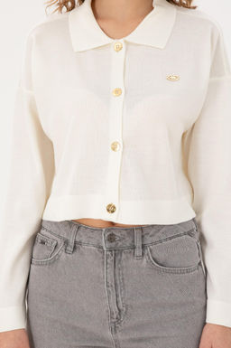 Женский трикотажный кардиган песочного цвета Неожиданная скидка в корзине - U.s. polo assn фото 6