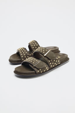 STUDDED BUCKLE SANDALS - Zara фото 11