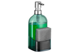 Диспенсер 500 мл 9,5*9,5*21 см прозрачный зеленый, с отделением для губки - Elan gallery фото 6