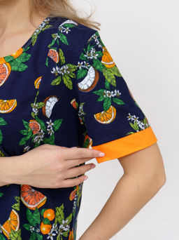 808 Костюм "т.синий/апельсин"