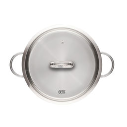 1296 GIPFEL Кастрюля SIGNO 32x13см/9,6 л со стеклянной крышкой, c капсульным дном. Материал: нерж. сталь 18/10. Толщина: 0,8мм