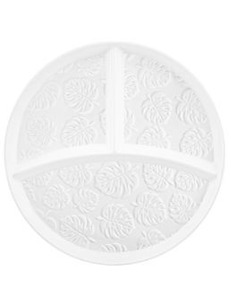 Тарелка секционная д/правильного питания 22*22*2,5 см "Тропики" цельная глубокая 3 секции