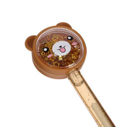 Цена за 12 шт. Ручка - прикол гелевая Calligrata Блеск мишка, МИКС фото 5