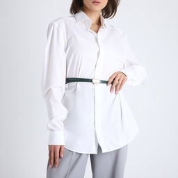 Ремень женский, ширина 1.4 см, пряжка металл, цвет зелёный - Simaland фото 2