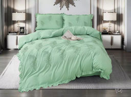 КПБ EFOR COTTONI с вышивкой "листок" (Y-1), евро