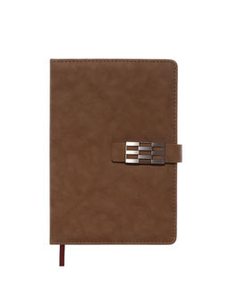 Ежедневник недатированный формат А5, с хлястиком, 112 листов, линия, пвх, коричневый