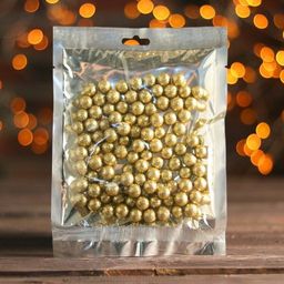 Цена за 2 шт. Фигурка для поделок и декора «Шар», набор 100 шт., размер 1 шт. 0.4-0.7 см, цвет золото