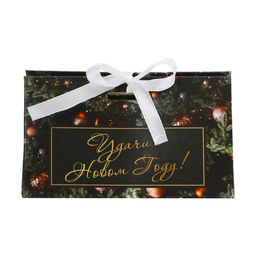 Цена за 5 шт. Бонбоньерка новогодняя, подарочная упаковка «Удачи в новом году», 10×5.5×5 см