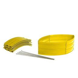 Клумба пластиковая, 15×540 см, 18 секций, жёлтая, «Конструктор»