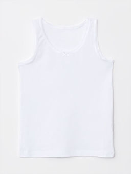 Bisiklet Yaka Basic Pamuklu K?z ?ocuk Atlet 2li - Waikiki фото 3