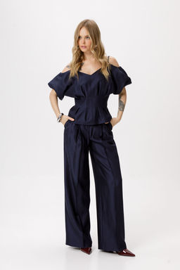 Блуза Pirs 6418 темно-синий  фото 5