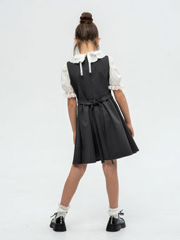 Серый школьный сарафан для девочки Mooriposh, модель 0245  фото 4