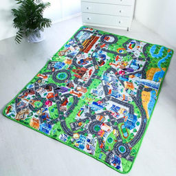 Игровой коврик - сумка для детей «Дороги», 2 в 1, 200×155 см, Крошка Я