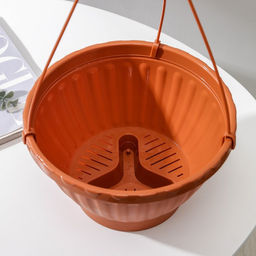 Кашпо уличное для цветов Альтернатива «Мирабель», 2.5 л, подвесное, с прикорневым поливом, пластик, коричневое