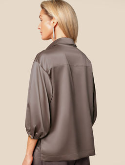 VILATTE / Блузка из струящегося сатина  фото 4