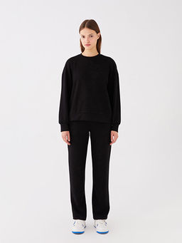 Bisiklet Yaka Oversize Kad?n Sweatshirt