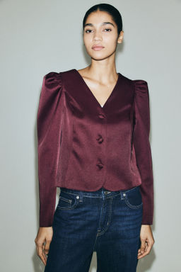 Blusa con mangas abullonadas - H&m фото 3