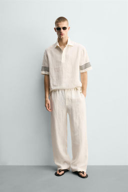PANTAL?N RELAXED FIT 100% LINO / Crudo