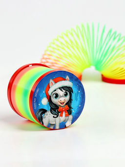 Пружинка радуга Новогодняя лошадь, d=5 см, МИКС - Funny toys фото 18