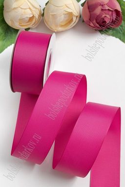Лента репсовая 4 см*20 ярд "1 сорт" (SF-1349) фукси №27
