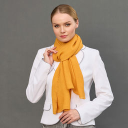 Палантин 170 х 70 см, цвет желтый