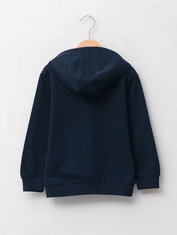 Kap??onlu Y?lba?? Temal? Uzun Kollu Erkek ?ocuk Fermuarl? Sweatshirt - Waikiki фото 2