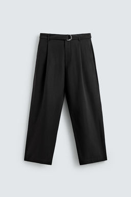 PANTAL?N PLIEGUES TRAJE RELAXED FIT / Negro - Zara фото 6