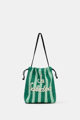BOLSO SACA ABALORIOS / Verde - Zara фото 3