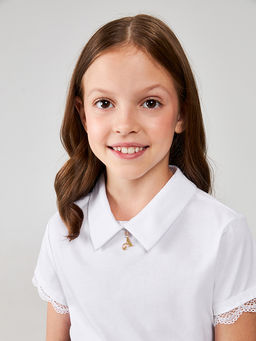 ACOOLA / Блузка детская для девочек Gvinevra белоснежный  фото 10