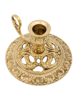 Подсвечник на одну свечу с ручкой(полиш) №П3842/1 - Ганг фото 2