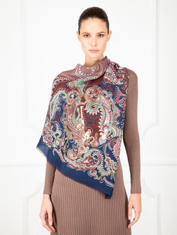Платок жен. шелк+шерсть+мод 120х120 E16-7274-16 - Eleganzza фото 4