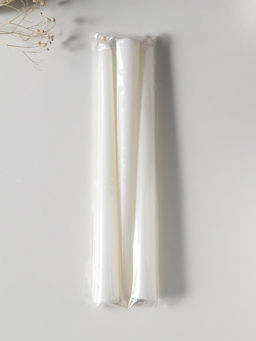 Свеча античная 25 см (набор 3 шт) 58 гр, 7 ч, цв. белый